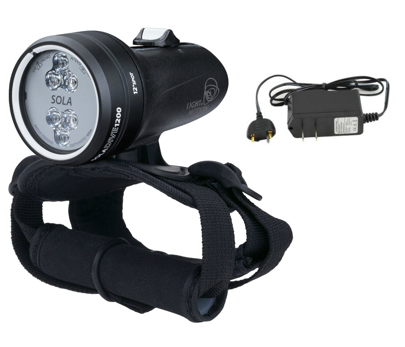 Light & Motion SOLA Dive 1200 Spot Underwater Light (Black) W/SOLA ...